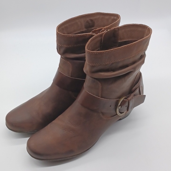 PIKOLINOS Shoes - PIKOLINOS Brujas Brown Moto Leather Ankle Boots Size 11 EU42